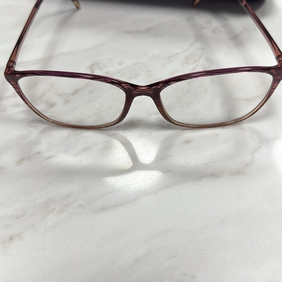 Silhouette SPX 1563 10 6053 Striped Brown Eyeglasses Frames 53-14 130 Austria - Picture 4 of 6